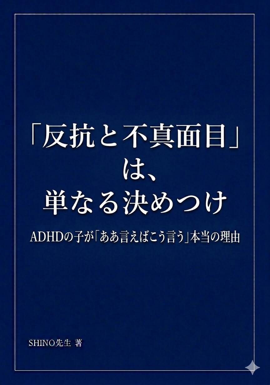 ADHDの反抗と誤解される脳の特性と対策を教えます 指示を拒絶するADHDの子に。家庭でできる環境調整法 イメージ2