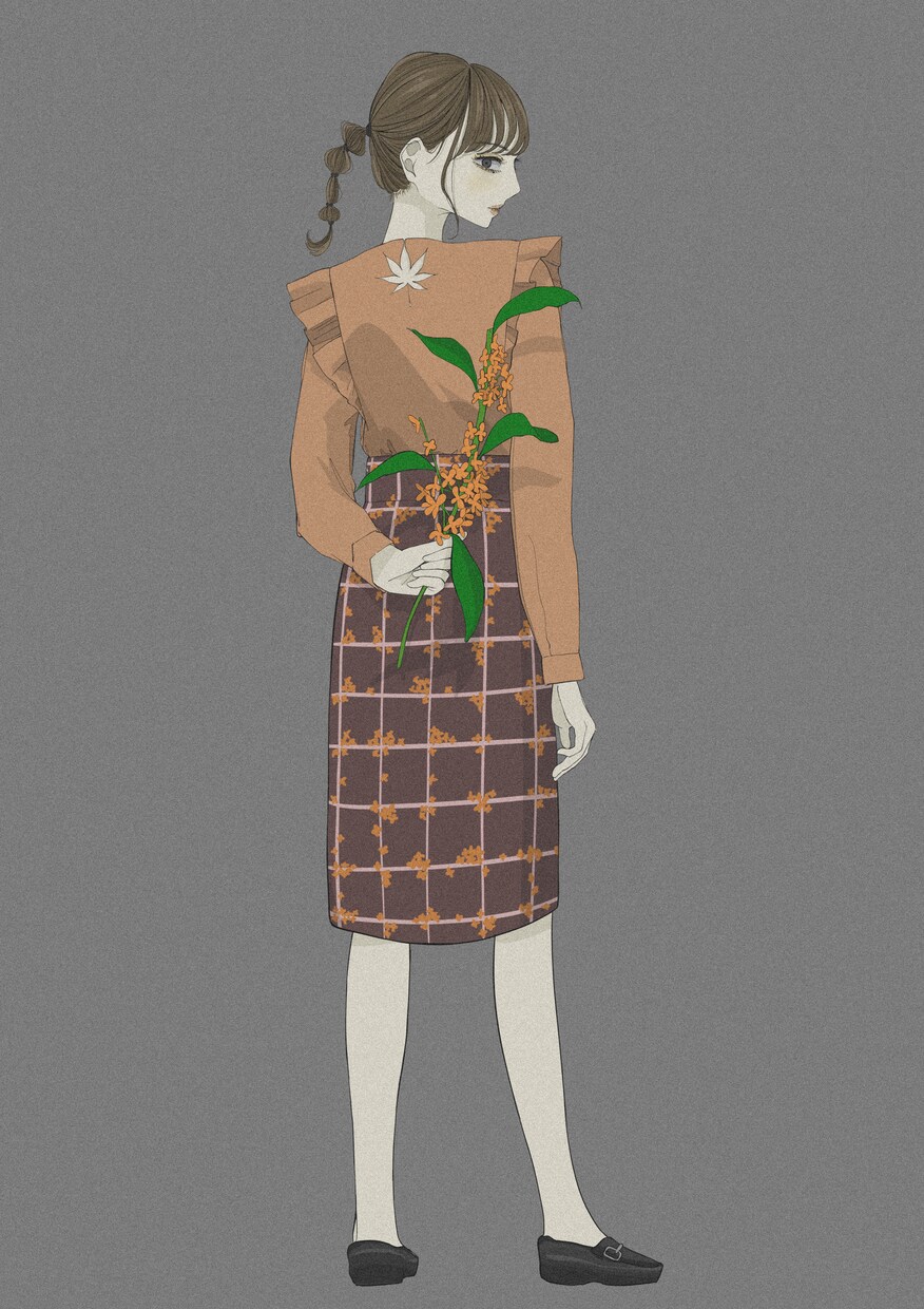 イラスト・似顔絵・アイコン等描きます 映画の主人公の様な雰囲気と花を添えます。 イメージ4