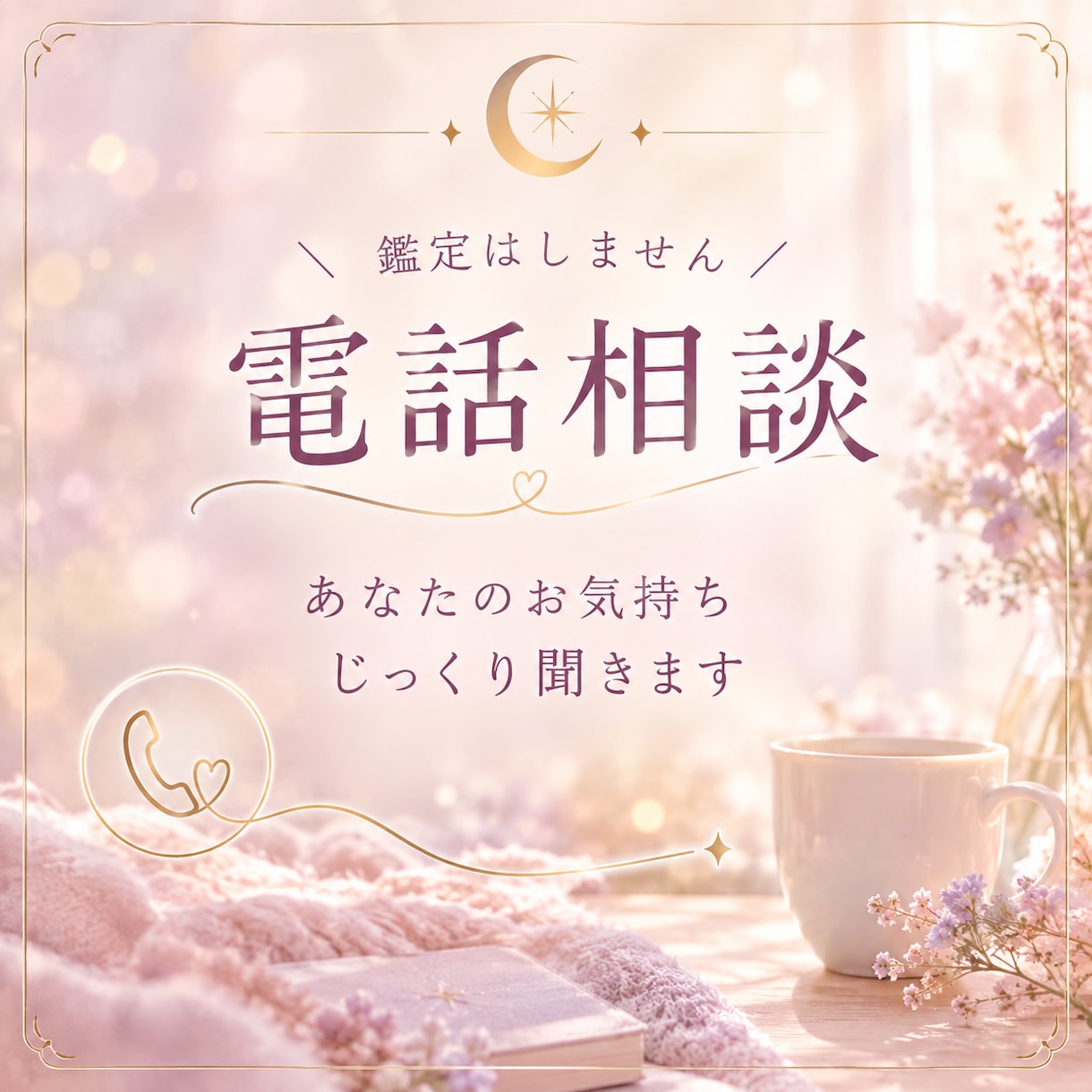 鑑定はしません｜あなたのお気持ちじっくり、聞きます 恋愛に限らず、どんなお話でもお聞きします イメージ1