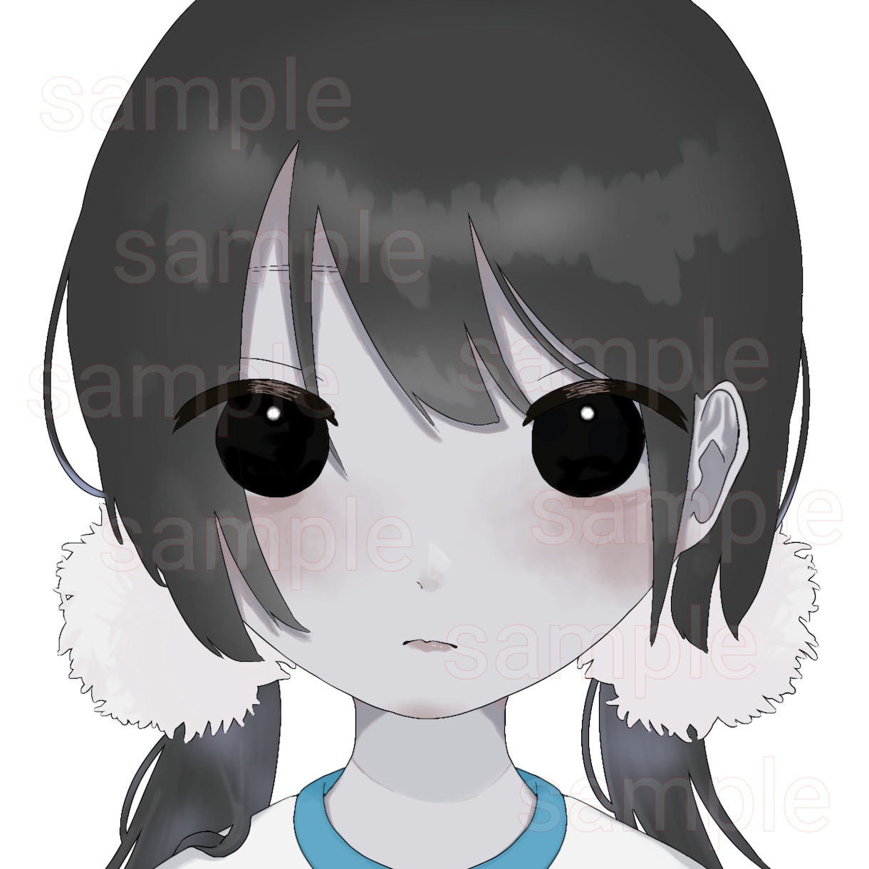 細くて繊細な女の子のアイコン絵を描きます サブカル系や地雷系など、若い世代に人気の絵柄でお届けします！ イメージ1