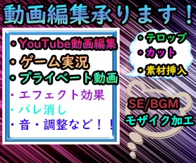 YouTube・プライベート動画など編集します 経験は少ないですが一つ一つ丁寧に編集させていただきます。 イメージ1