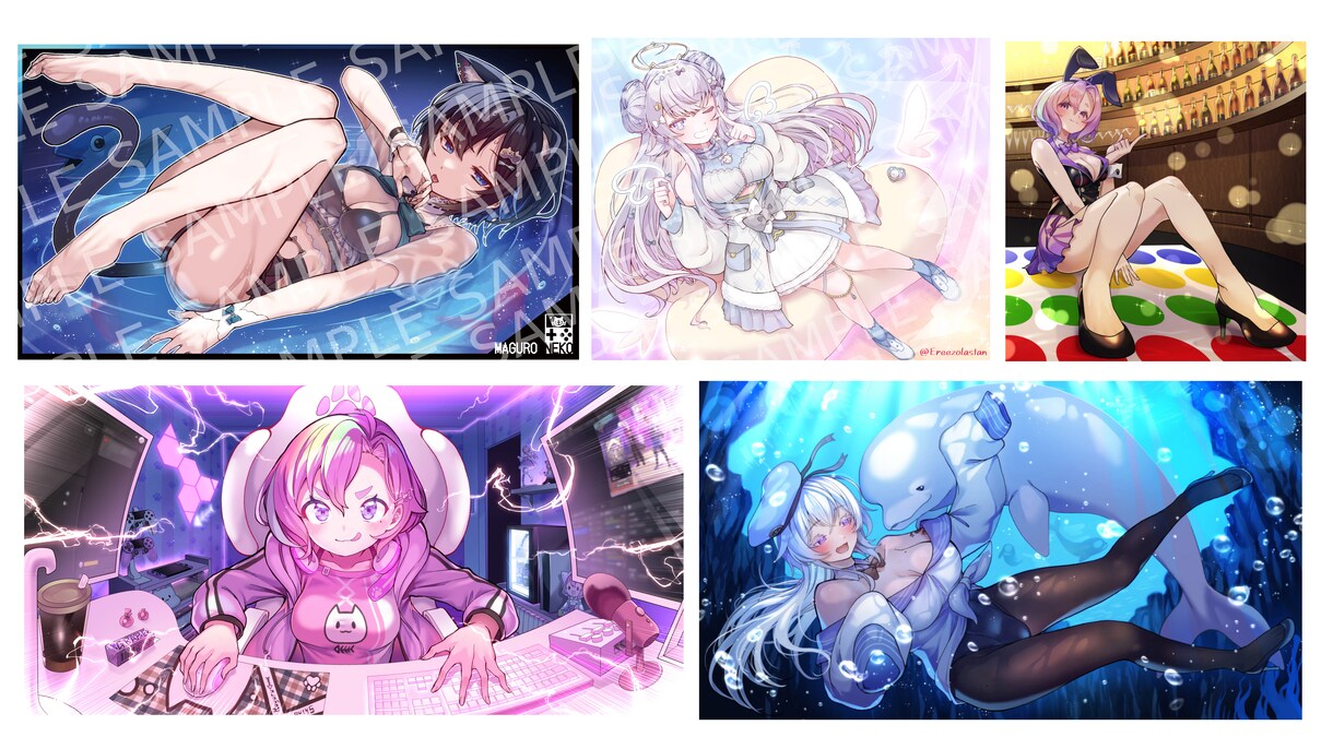 VTuberさんの活動・応援用イラスト作成致します Vtuberさんの活動を広く応援しています。 イメージ1