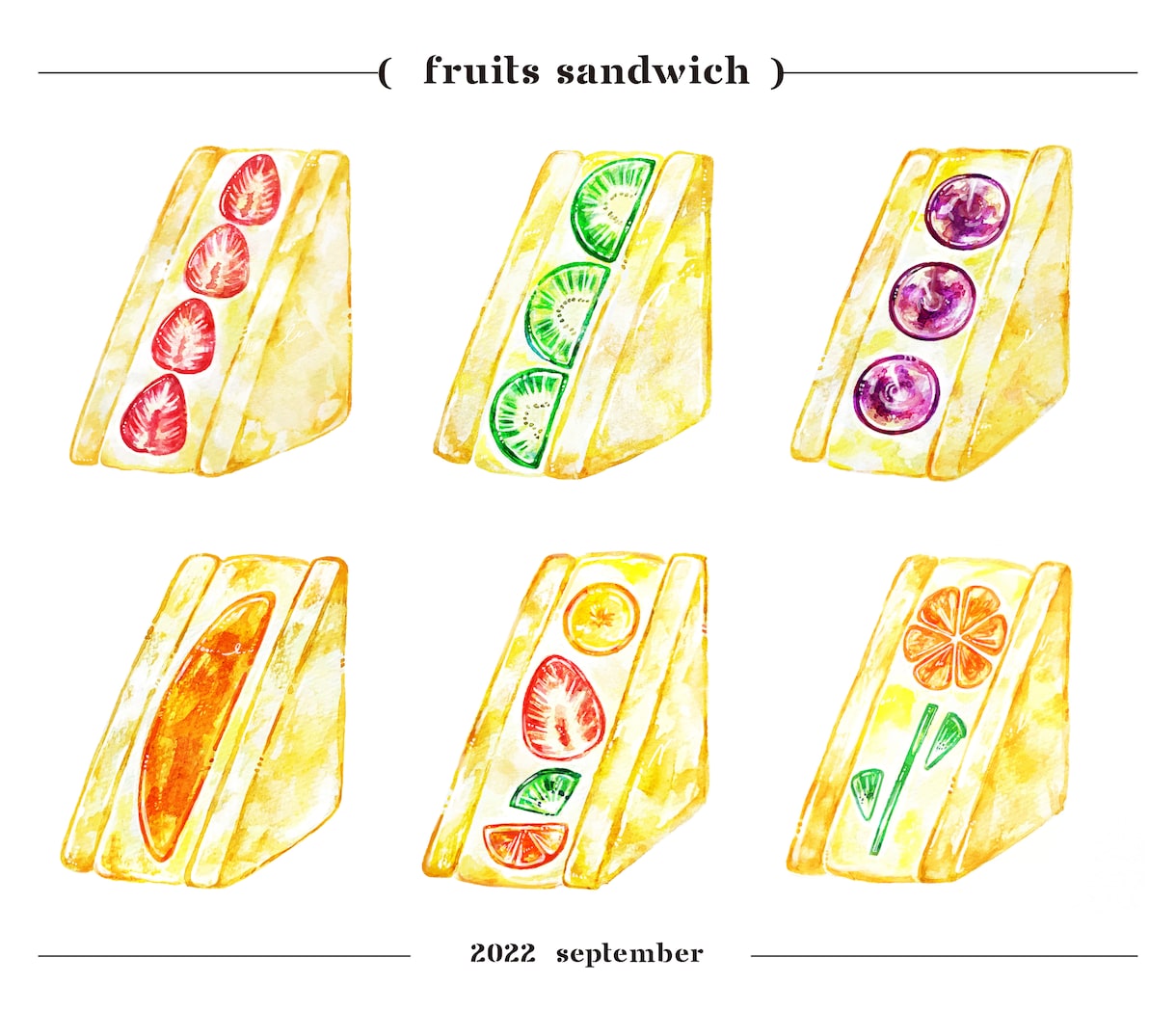 水彩で食べ物イラストを描きます [ 商用可 ]メニュー/挿絵/POP/パッケージに イメージ3