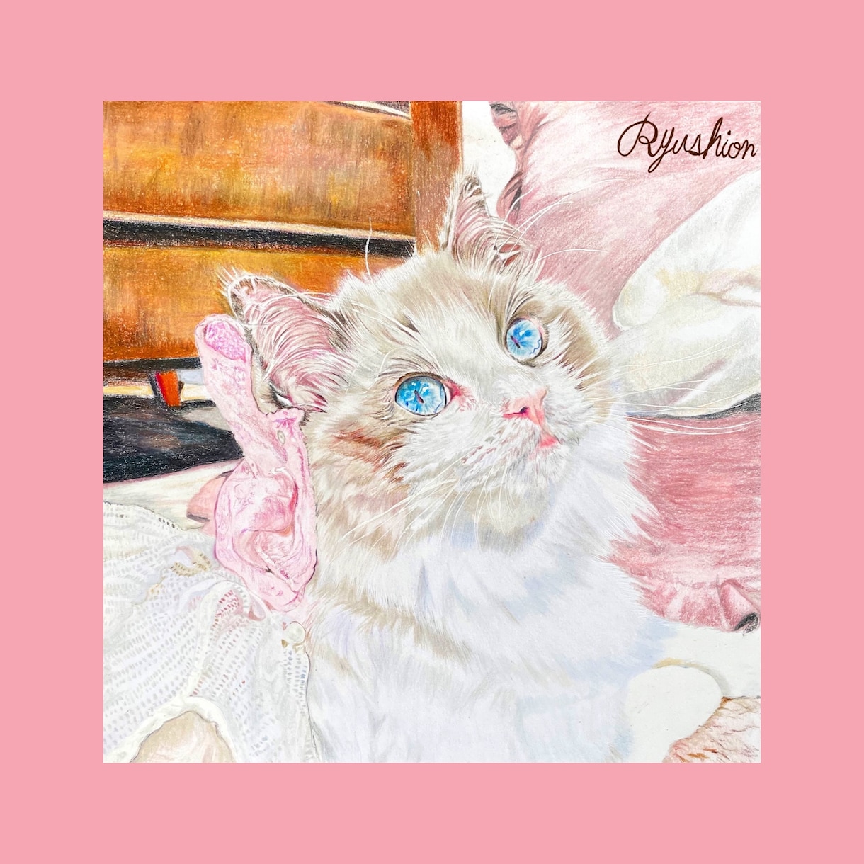 色鉛筆でペット絵お描きします 【現役20代デザイナー】がぬくもりを感じる1枚を描きます イメージ5