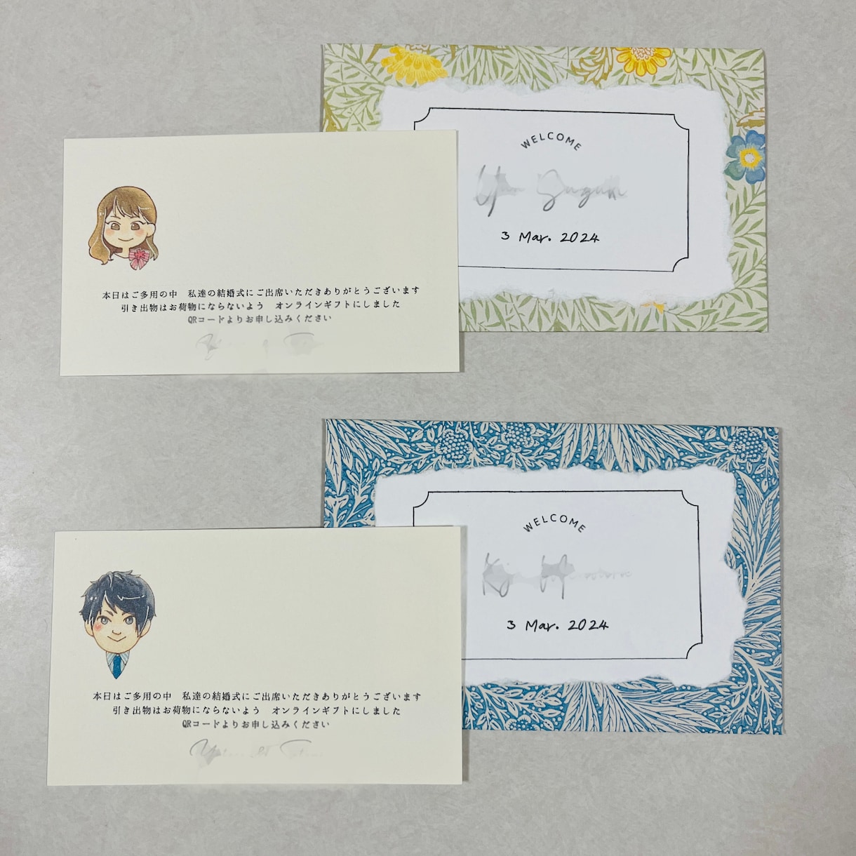 オシャレ！と褒められる特別な封筒型席札を作成します 〜おしゃれながらも手作り感あふれる温かみのある雰囲気を演出〜 イメージ5