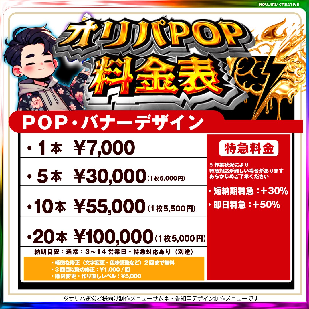 オリパのサムネイル作成します パチンコPOP上がりのデザインをオリパに落とし込みます イメージ1