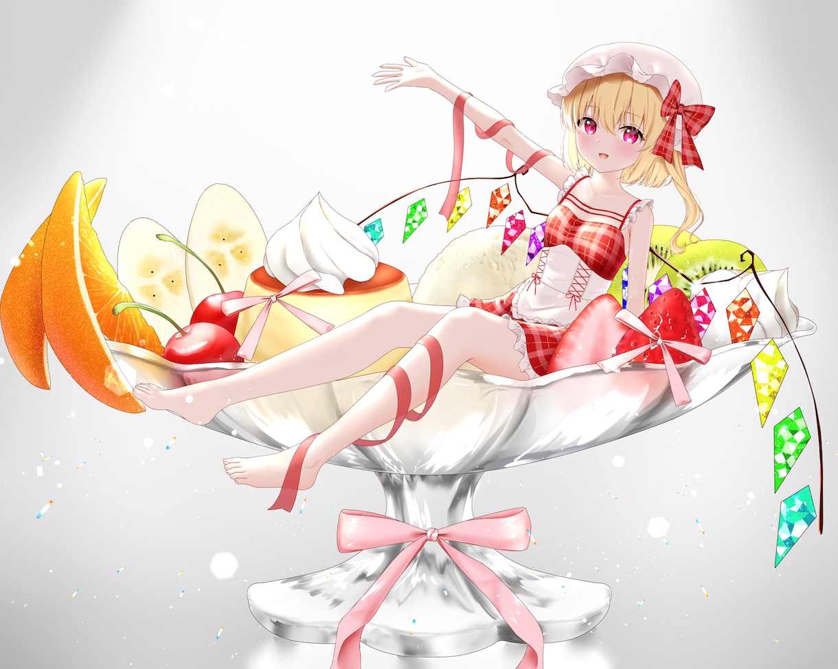 可愛い女の子のイラスト描きます スイーツやフルーツ、可愛いお洋服を描くのが得意です！ イメージ7