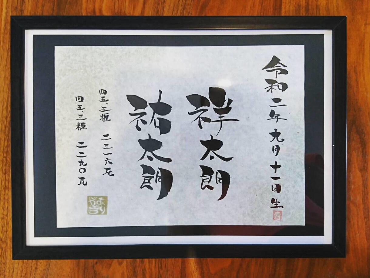 世界に1枚だけの命名書作成します あなたの想いを形にしてみませんか？ イメージ4
