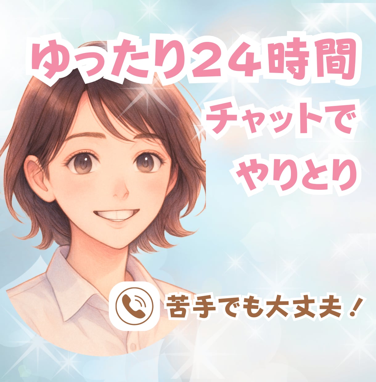 何でも話して！チャットで１日、お付き合いします 【限定５名】１日/２４時間、あなただけの話し相手になります。 イメージ1