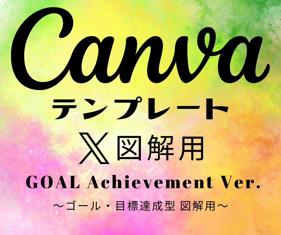 X図解専用　Canva16:9 テンプレ売ります 【目標用図解】を作成する際に使いやすいデザイン20枚セット イメージ1