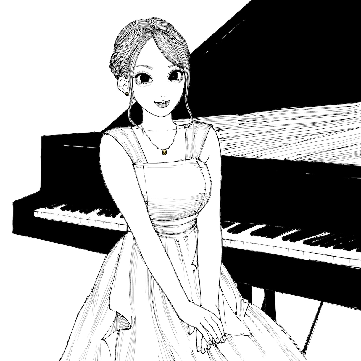 白黒のSNSアイコン制作いたします 線画のみのシンプルでミニマルアイコン！しかもお洒落◎ イメージ1