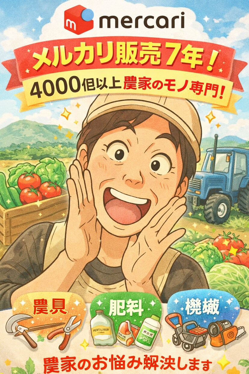 野菜　果物中心売れる文章作成します 50代おはちゃん農家さん向け 売れるメルカリ文章お作りします イメージ1