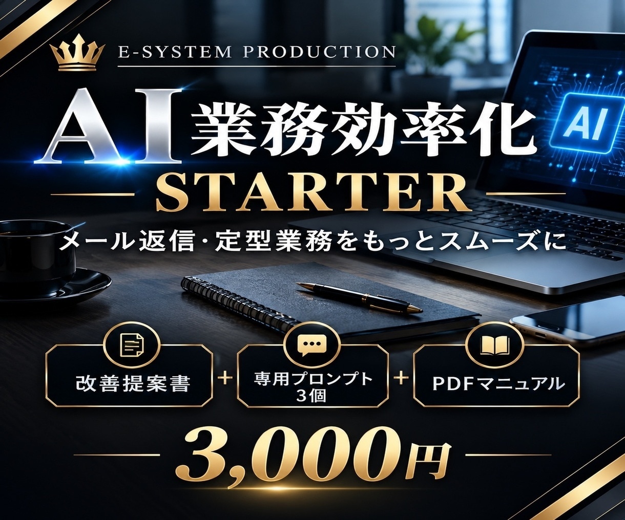 AIでメール・事務作業を効率化します メール返信や定型業務のお悩みを整理し、解決します イメージ1