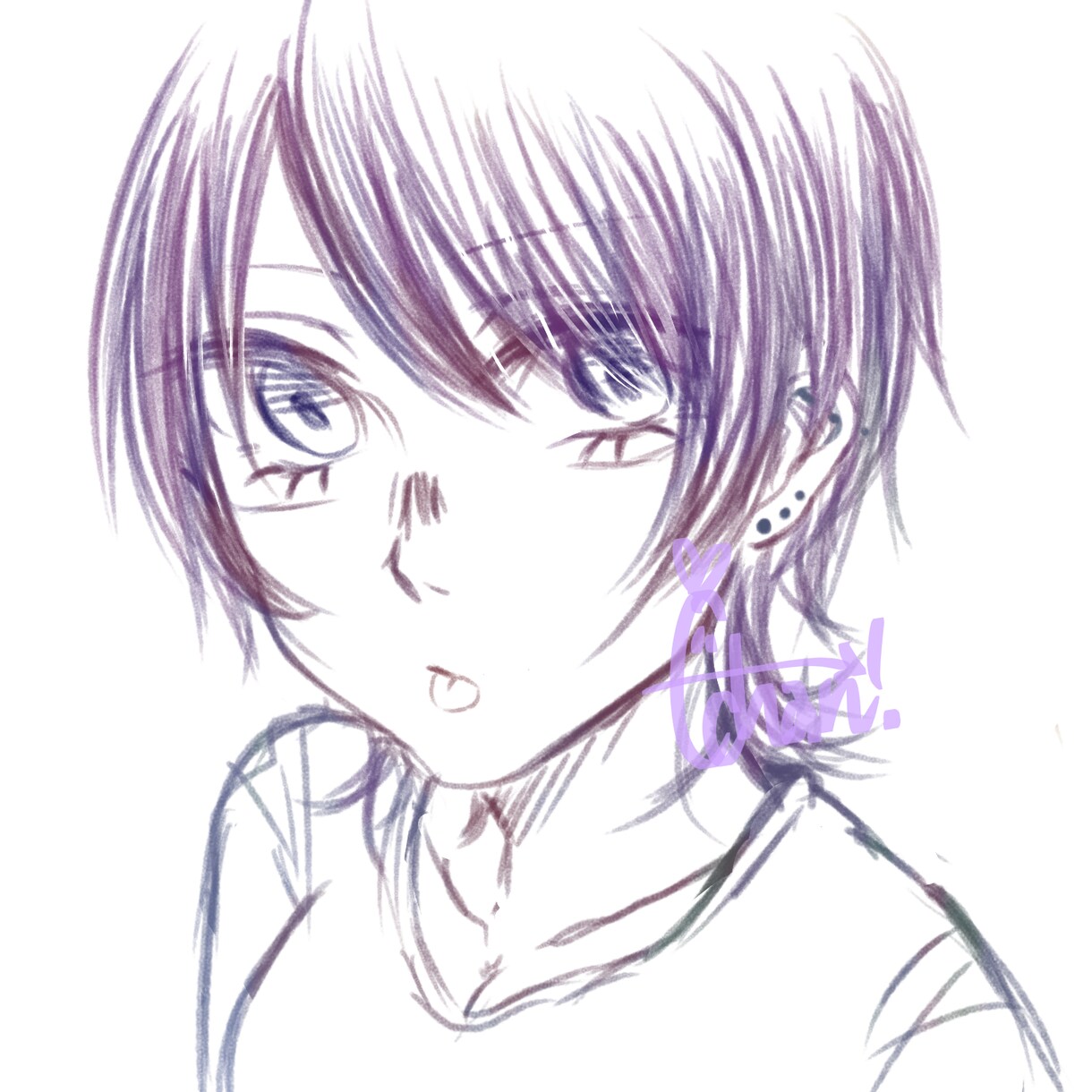 鉛筆/スケッチ風のシンプルイラスト描きます 似顔絵なども対応します！満足行くまで修正可！ イメージ4