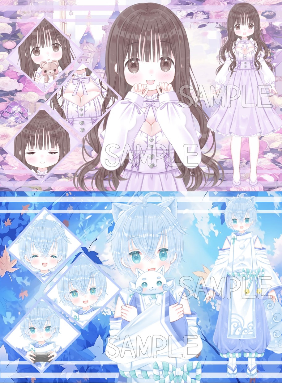 ふわふわカワイイVtuber★全工程制作します キャラデザ・イラスト・モデリングまで全部！可愛いならお任せを イメージ5