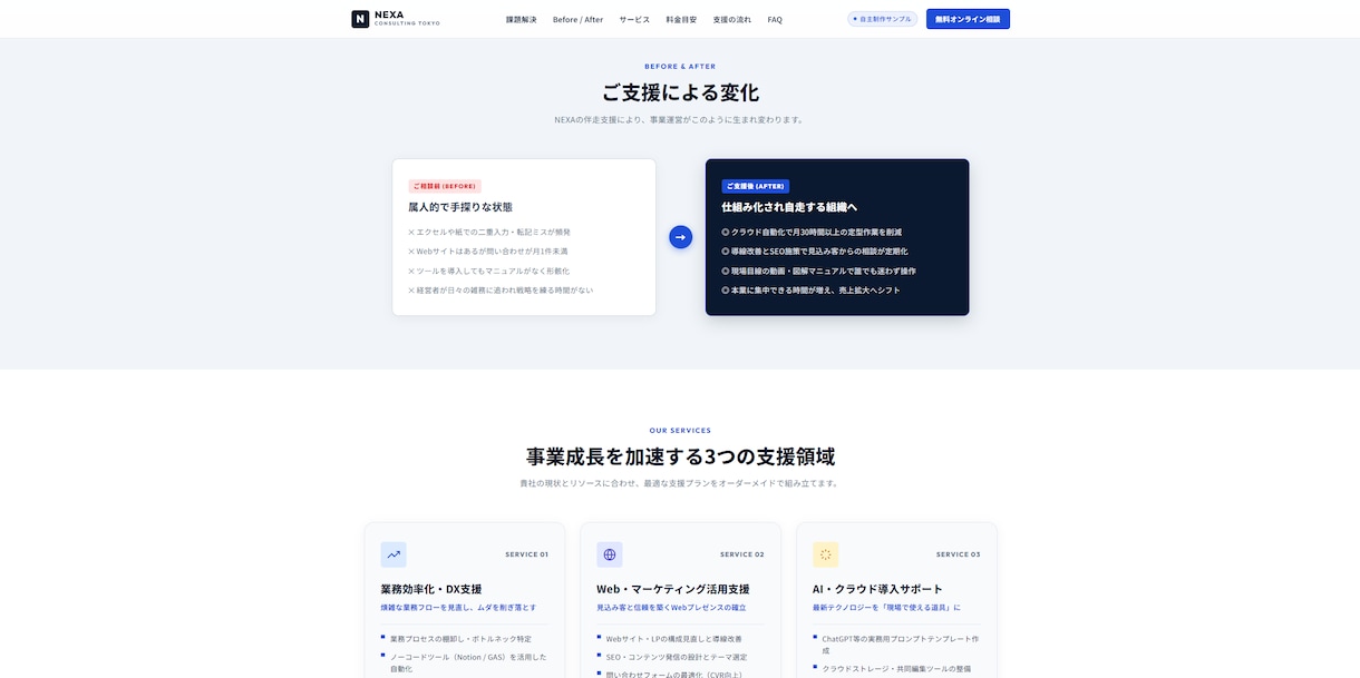 シンプルで見やすいWebサイトを制作します スマホ対応・見やすさ重視のサイトを制作します イメージ9