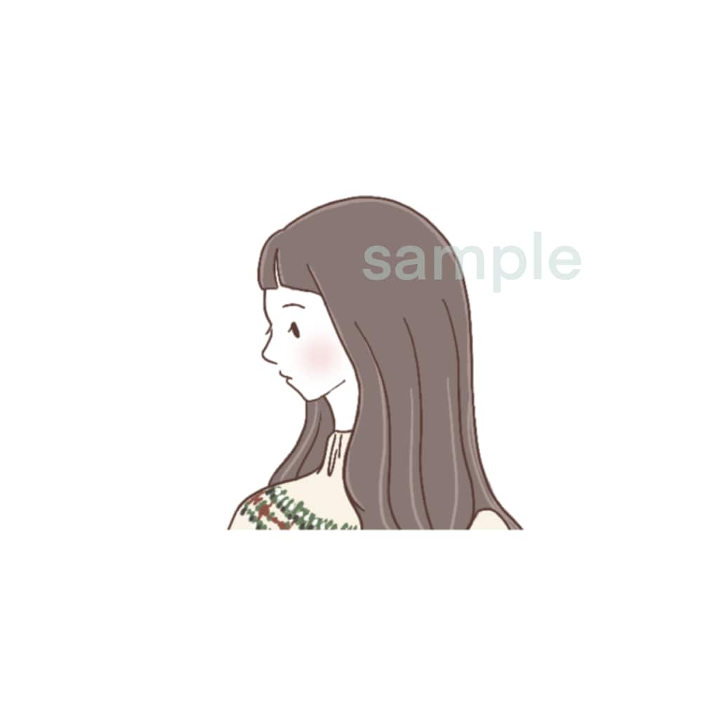 可愛い横顔のイラスト描きをます 横顔アイコンでオシャレな印象で好感度UP！ イメージ6