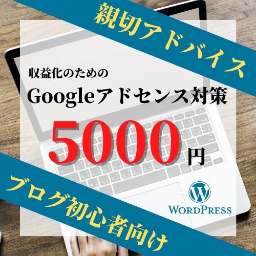 Googleアドセンス合格に向けサポートします 現役ブロガーが寄り添いサポート イメージ1