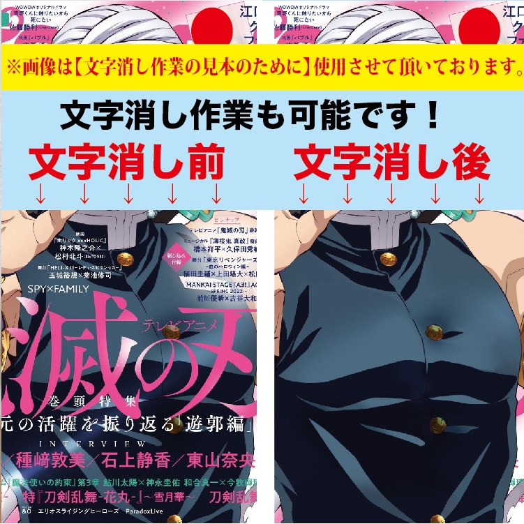 お好きな画像で画像加工・グッズ用データ制作します キャラクターや人物、動物などご希望の画像なんでもOK! イメージ4