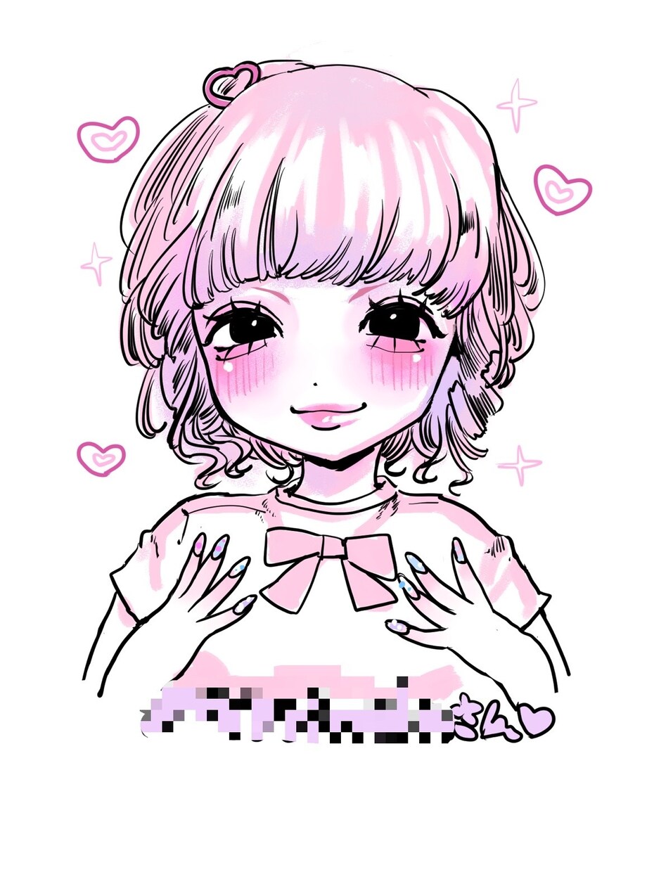 甘くてかわいい似顔絵描きます ロマンティックでかわいい色合いの似顔絵♪ イメージ2
