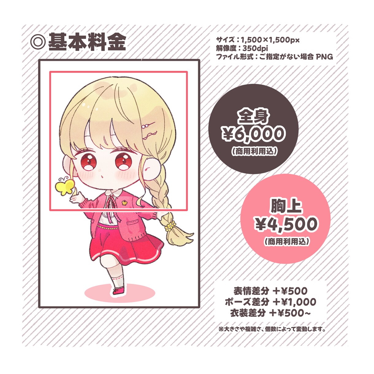 ふんわりとした可愛いミニキャライラスト描きます アイコンやグッズなど、用途に合わせて作成します！ イメージ2