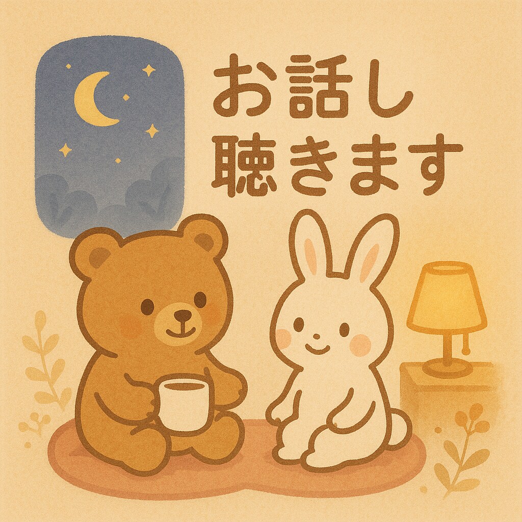 あなたのお話し、聴きます おやすみ前に、ちょっとだけでも心を軽く。 イメージ1