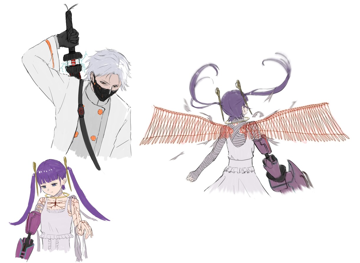 キャラクターの立ち絵から細かな設定等まで制作します キャラクターイラストについて幅広く請け負います！ イメージ10