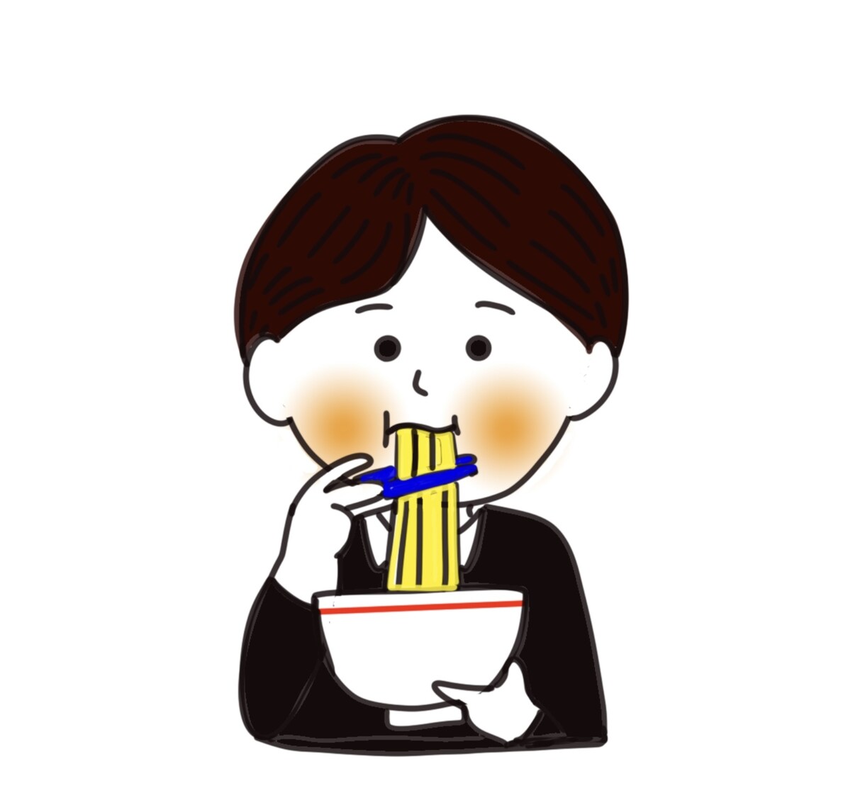 SNS＆ブロガーさんへ！似顔絵アイコン作成します 食べ歩きブロガーの方へ！似顔絵アイコン作成します！ イメージ2
