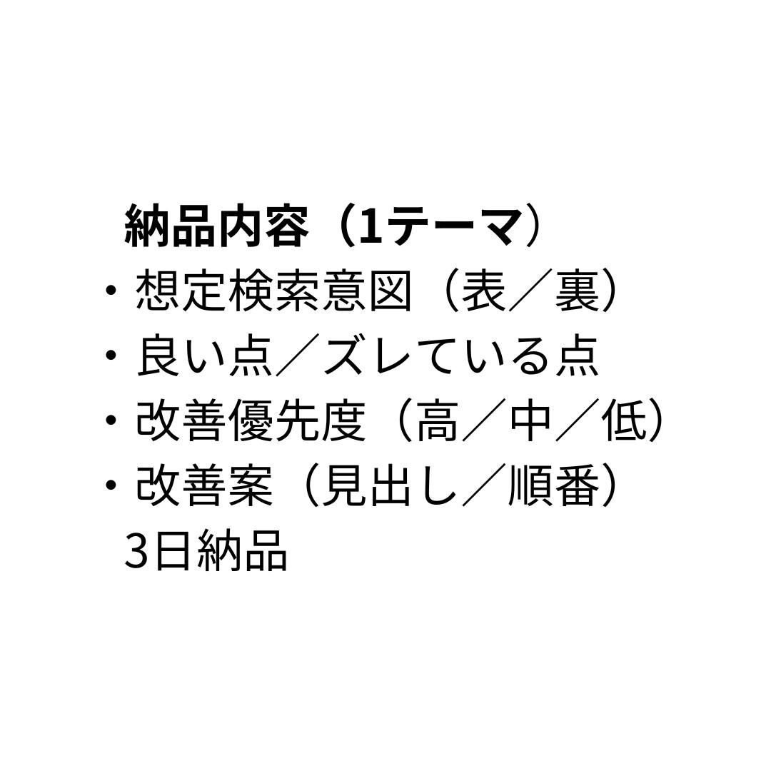 AI×SEOで記事構成のズレを診断します 検索意図と構成のズレを診断・改善提案 イメージ3