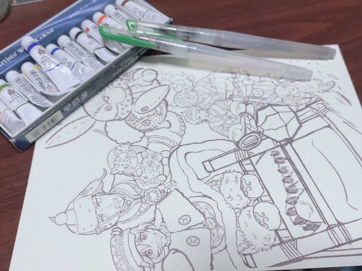 小さなお子様から大人向けの塗り絵線画作成します アニメキャラから動物、自然系などご相談ください イメージ4