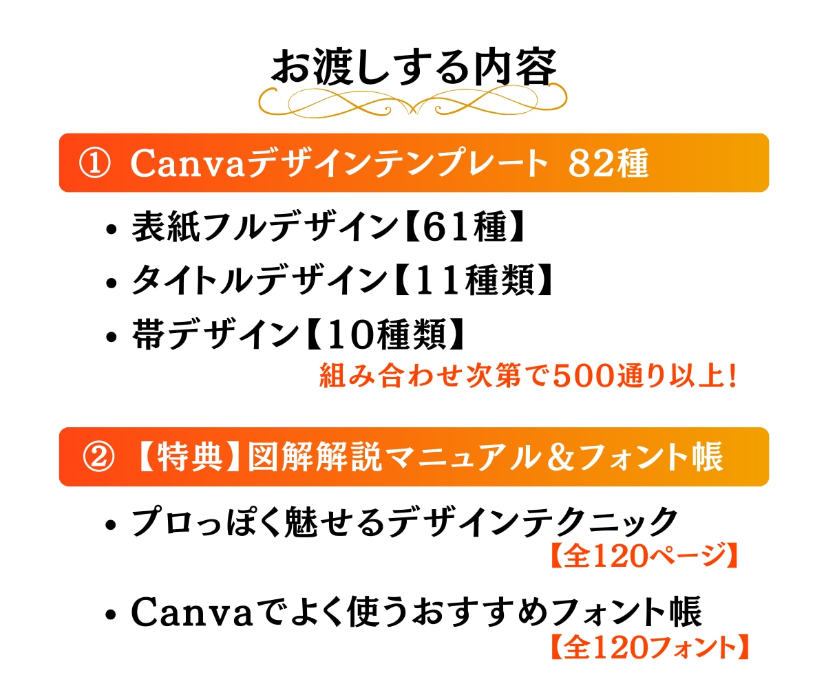 電子書籍表紙デザイン82種類テンプレート販売します 外注不要・時間節約！テク解説マニュアル＆便利フォント帳付き イメージ3