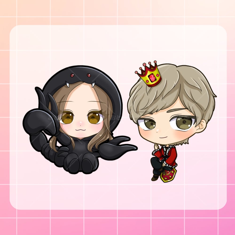 アクキーやステッカーに♡商用可SDキャラ描きます もちっと♡ちびもちフォルムが可愛いミニキャラを丁寧に描きます イメージ9