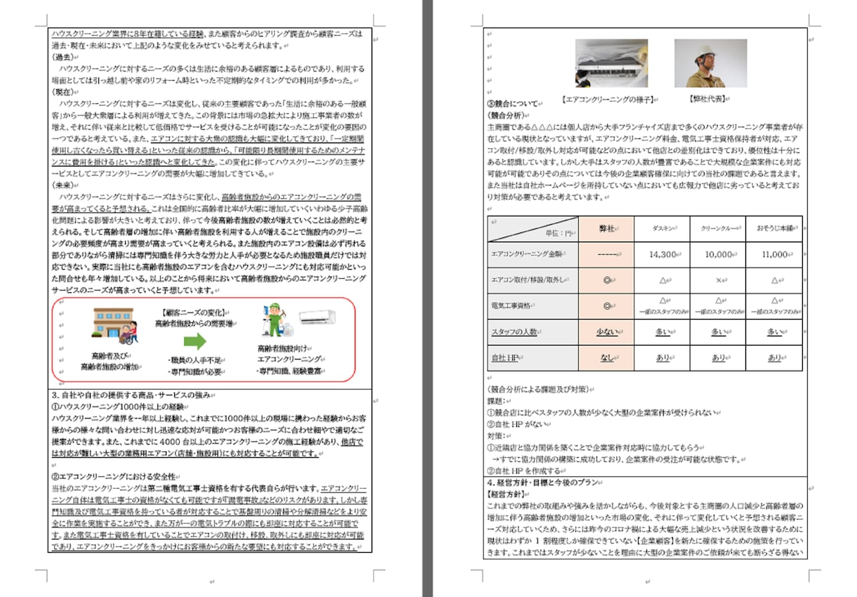ハウスクリーニング★持続化補助金書類をお譲りします 採択済みの事業計画書を【テンプレート】としても利用できます！ イメージ3