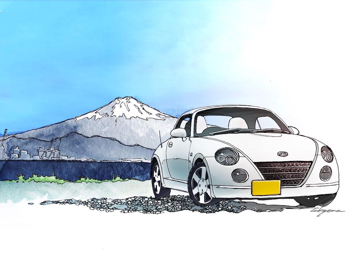 おしゃれな建物、建築、風景や車イラスト描きます お店の広告、ご自宅と愛車、思い出の風景等を描きます イメージ5