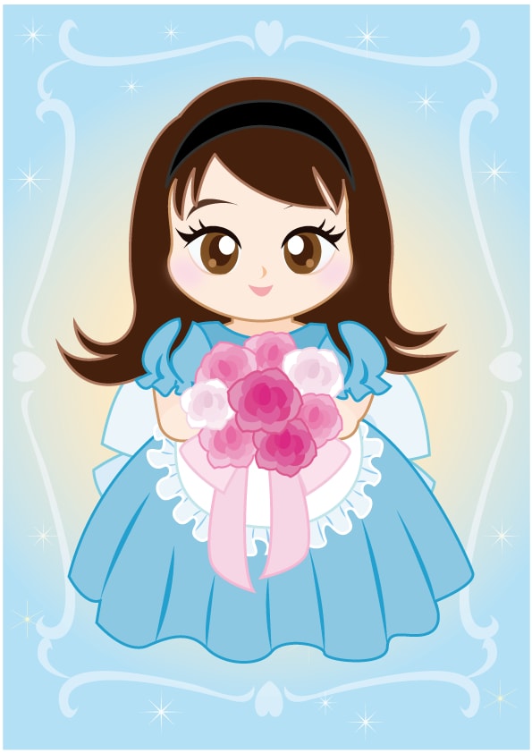 絵本のプリンセスのような似顔絵イラスト描きます お子さんの成長を可愛いイラストにしよう イメージ2