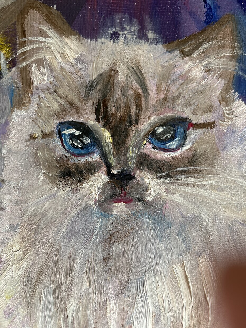 ペットの似顔絵を油絵で作成します ペットの似顔絵を写真を元に似顔絵で作成致します イメージ3