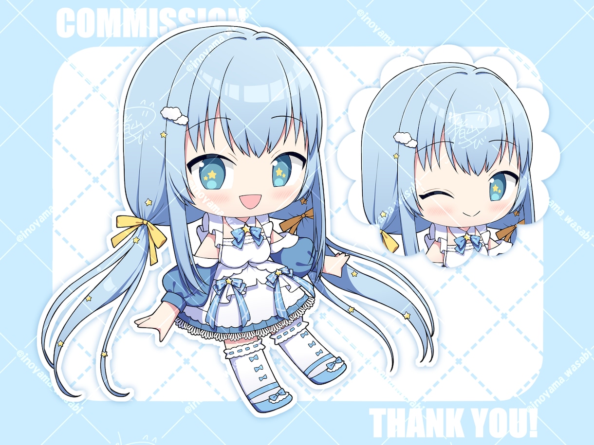 ちまっとかわいい！ミニキャラ制作致します サムネや配信画面、IRIAM返礼品、グッズ制作にオススメ！ イメージ3