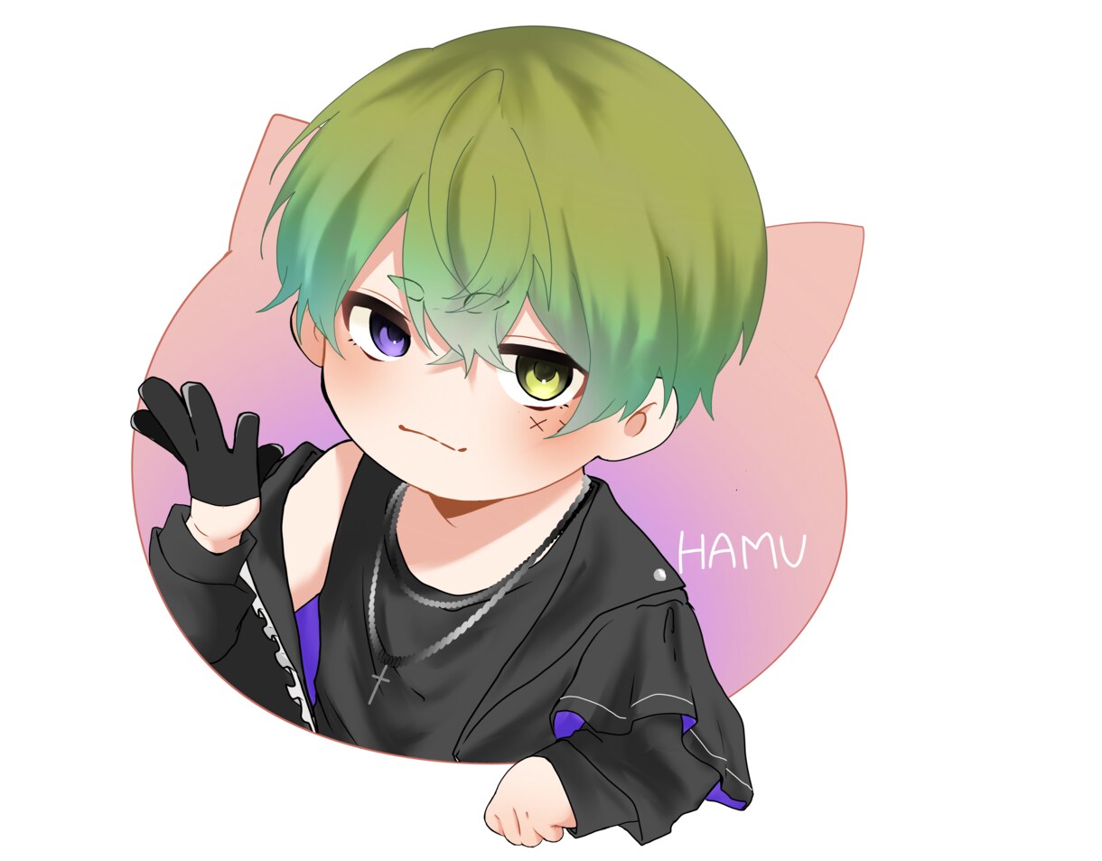 キャラクターデザイン 一枚絵 アイコン描かきます 可愛くかっこいいイラスト!等身からデフォルトまで全て描きます イメージ1