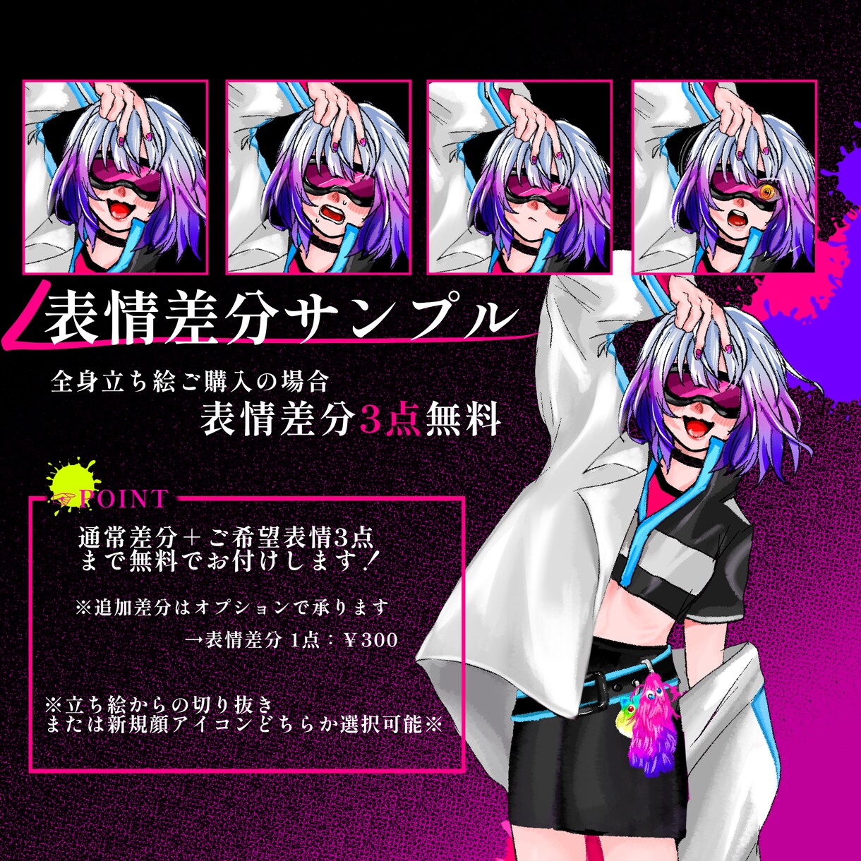 TRPG・OCの立ち絵制作いたします TRPG、配信、OCなどにいかがでしょうか イメージ2