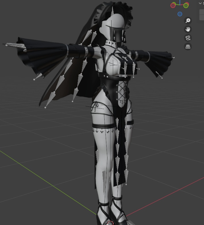 Blenderで非対応衣装対応化します 例（森羅用衣装→豺狼用衣装化）全シェイプキー対応します イメージ2