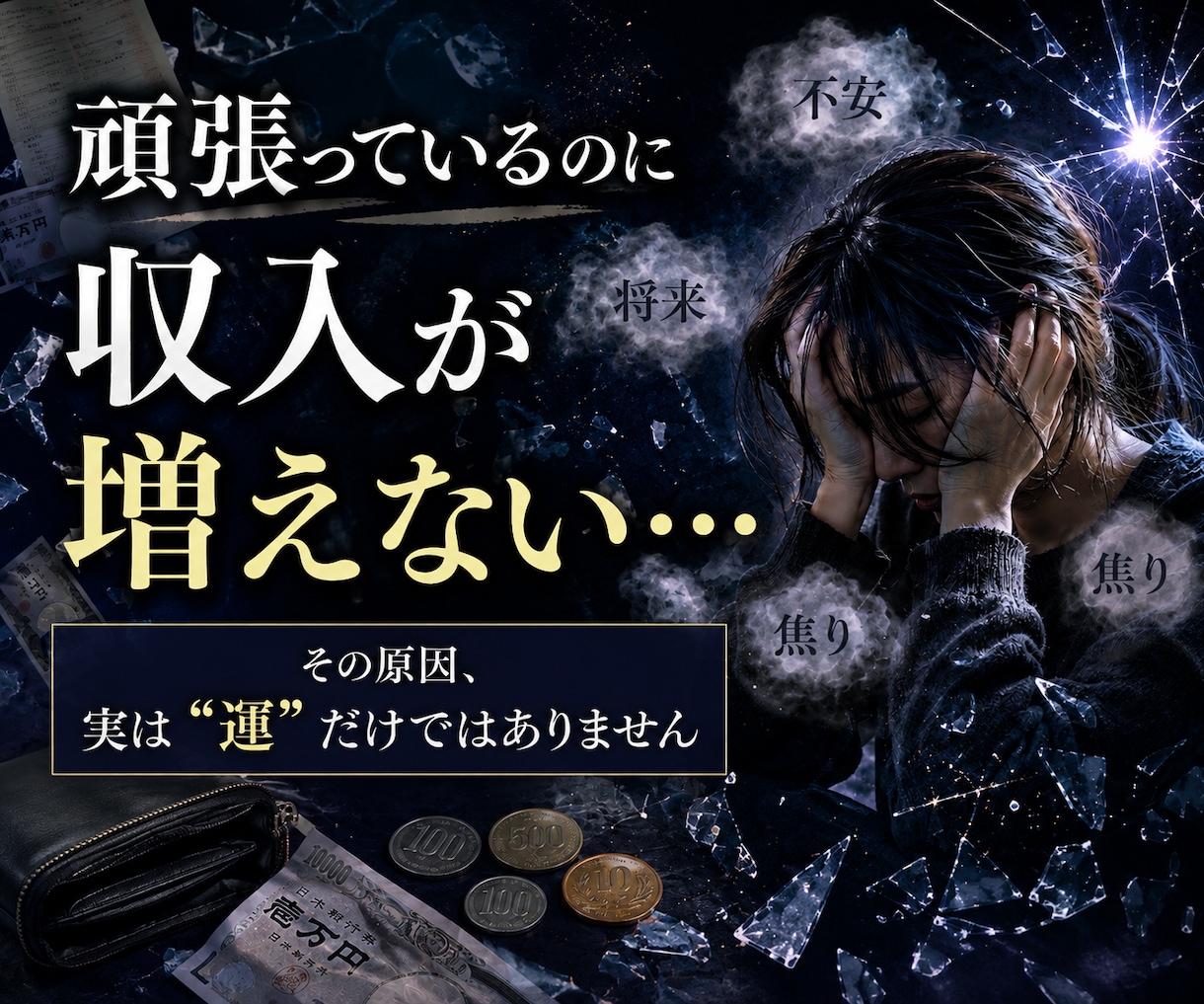 霊感タロット×心理で収入改善します 本気で人生を変えたい方へ、お金が増えない原因を分析します イメージ1