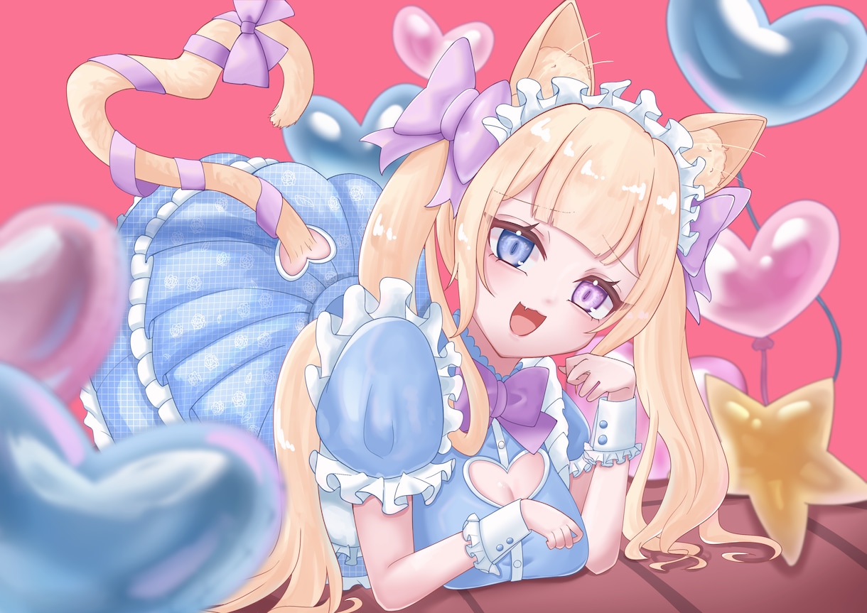 あなただけの可愛いイラストを制作致します パステルカラー、ケモ耳はお任せください！ イメージ1
