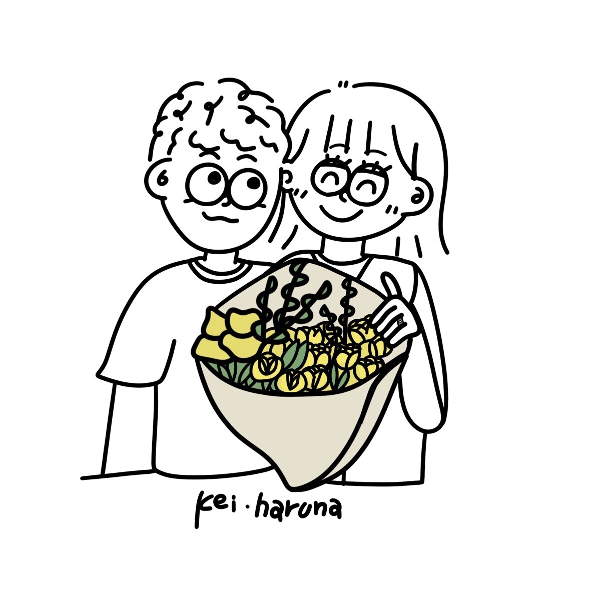 目が特徴的なpopな似顔絵イラストかきます イラストを通して笑顔を届けたいです！ イメージ4