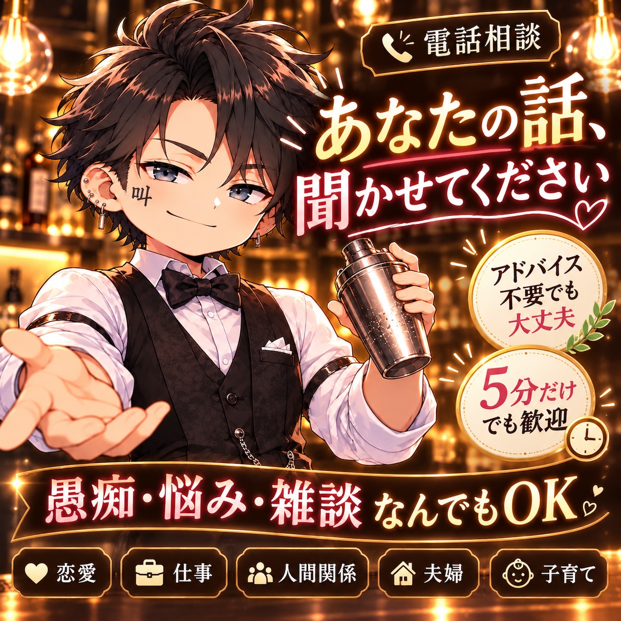 あなたの心の叫び聞きます ひとりで苦しまないでください。 イメージ1