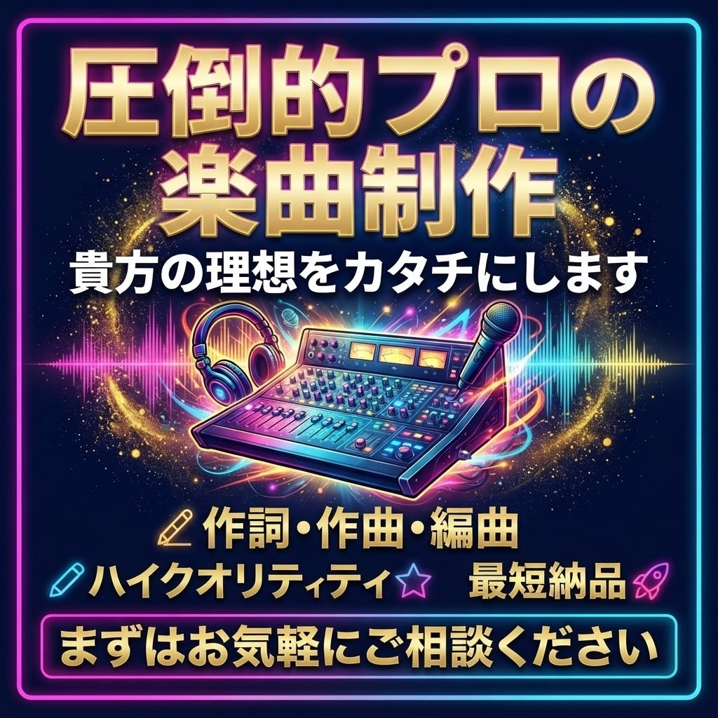 全ジャンル対応の楽曲制作をしますます SNS総再生数500万回超えの現役プロが制作 イメージ1