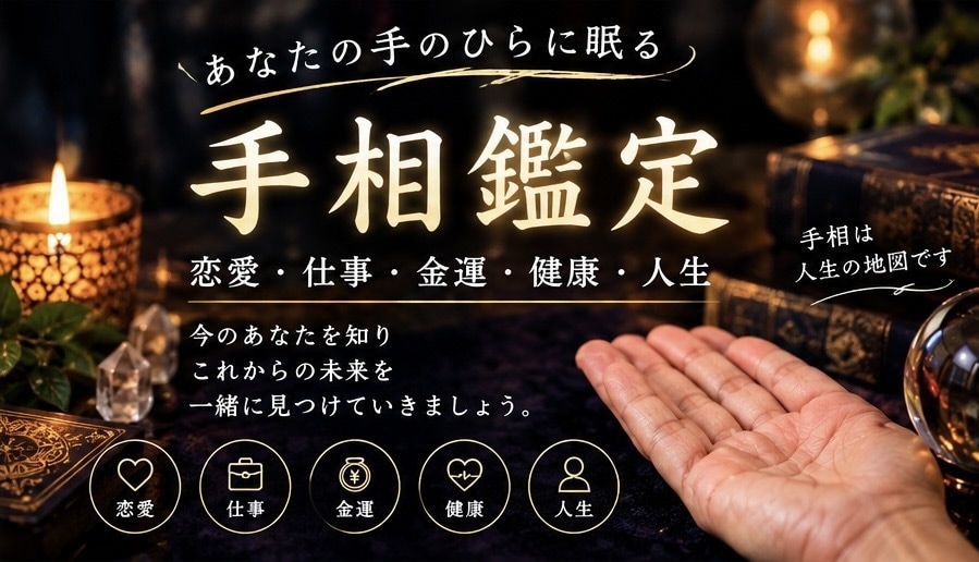 両手の手相から未来と運勢を読み解きます 気になる仕事・恋愛・金運を手相から読み解きます イメージ1
