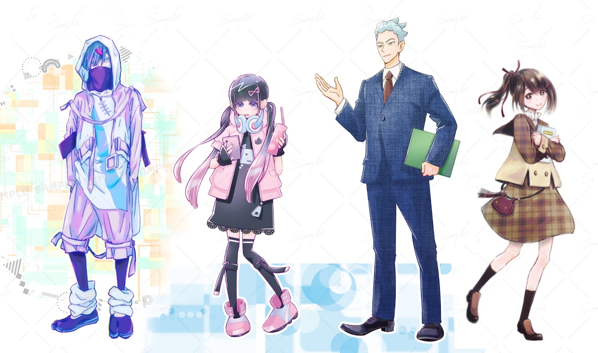 立ち絵制作します キャラクターの立ち絵、資料、アバター、TRPGなど イメージ1