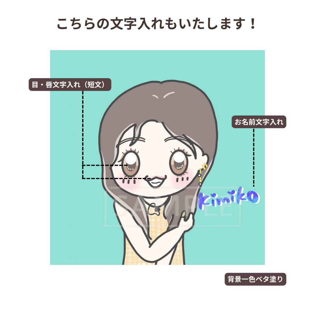 5名限定！ミニキャラ似顔絵モニター募集します あなたらしさをミニキャラ化♡印象に残るSNSアイコンをお届け イメージ3