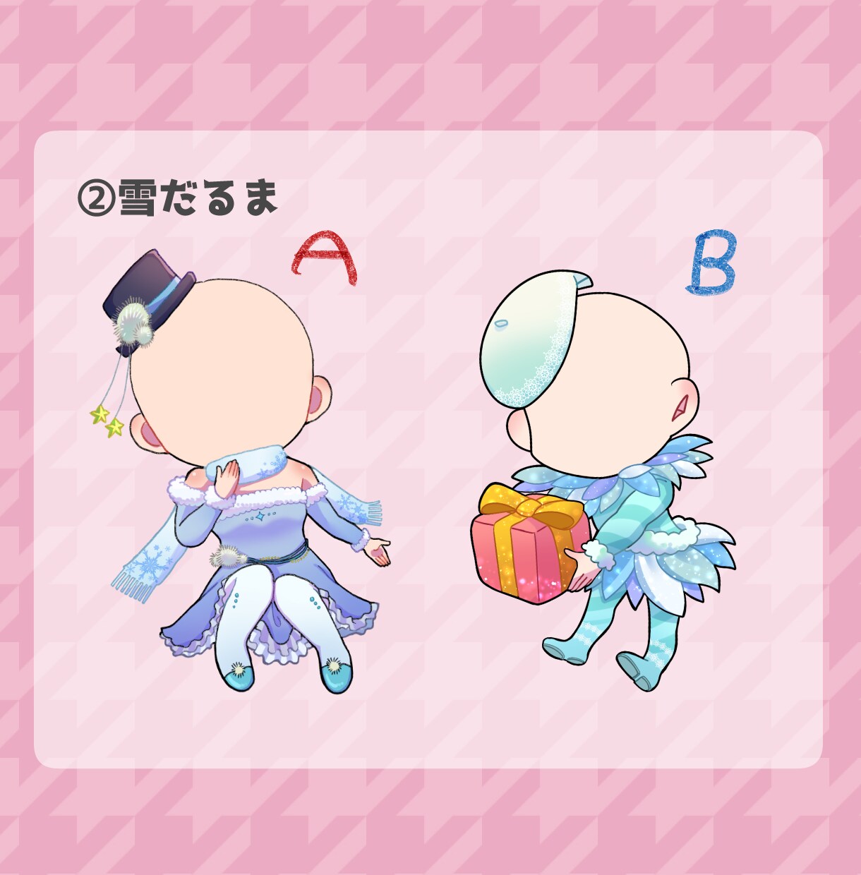 かわいいクリスマスのSDイラストを描きます 量産型カスタマイズ可能なミニキャラ絵。グッズやアイコンに。 イメージ3