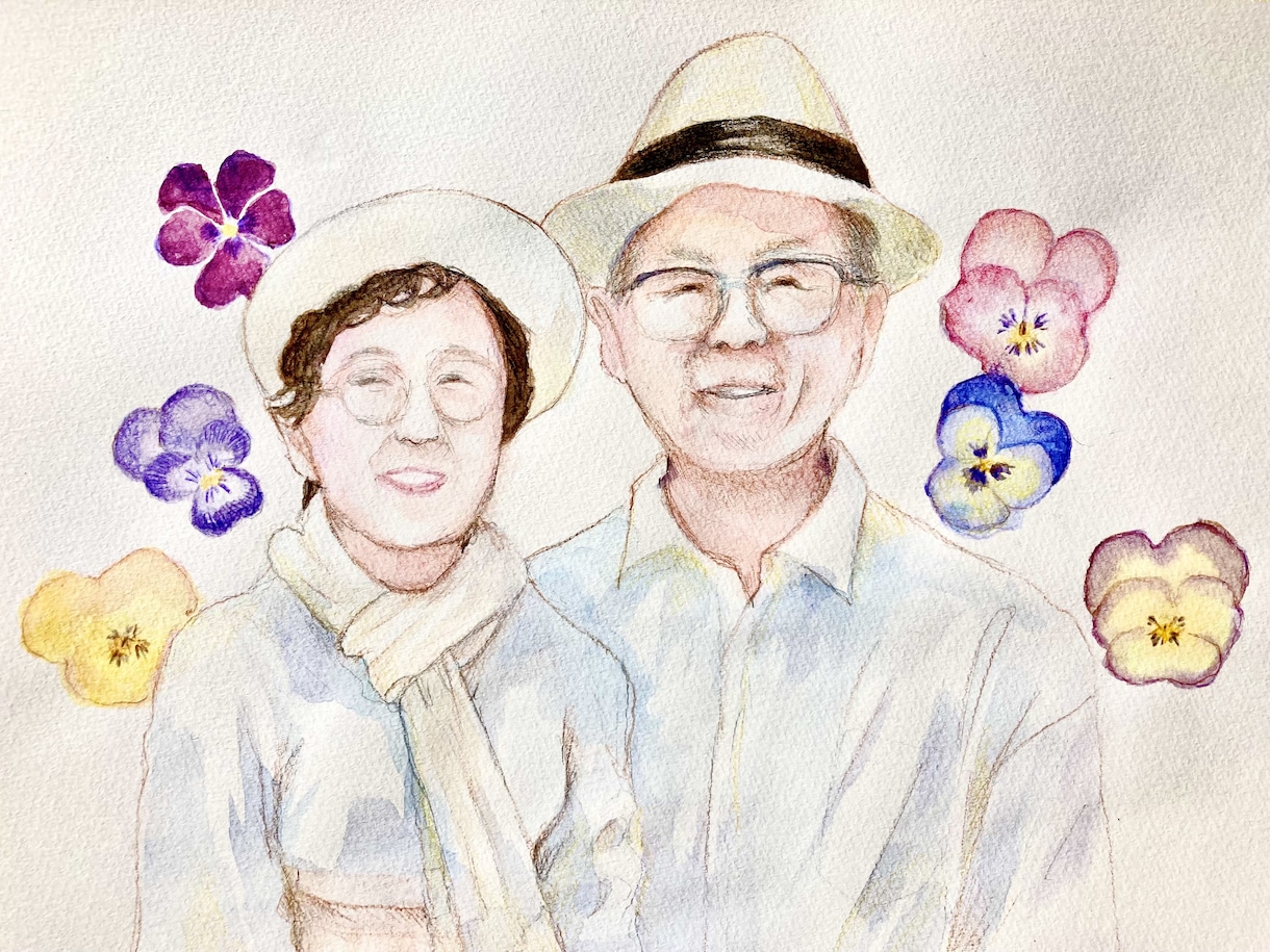 記念やプレゼントに◎！素敵な似顔絵をお描きします お写真をもとに、美しい色彩で思い出に残る一枚を残しませんか？ イメージ2